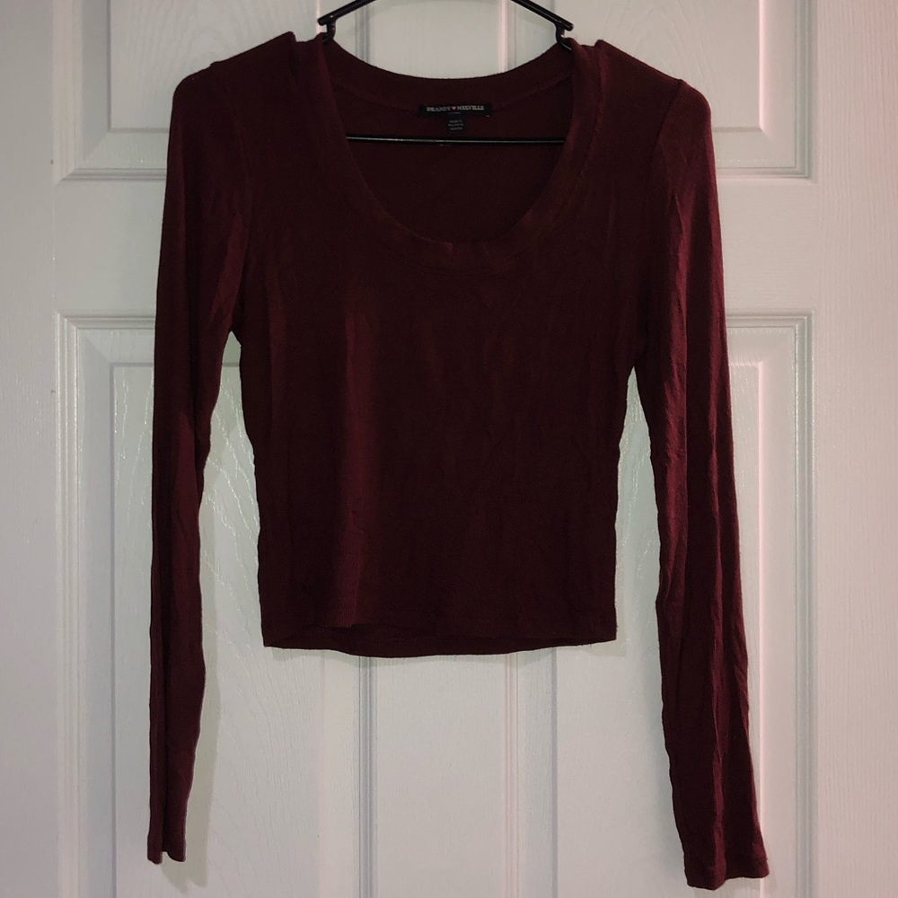 Brandy Melville burgundy crop top
